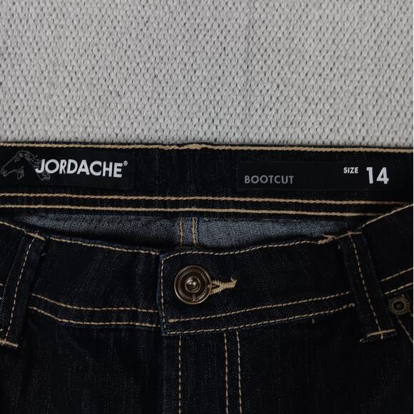 Jordache Bootcut Jeans Womens 14 Blue Wide Leg Stretch Western Cowgirl - Picture 5 of 15